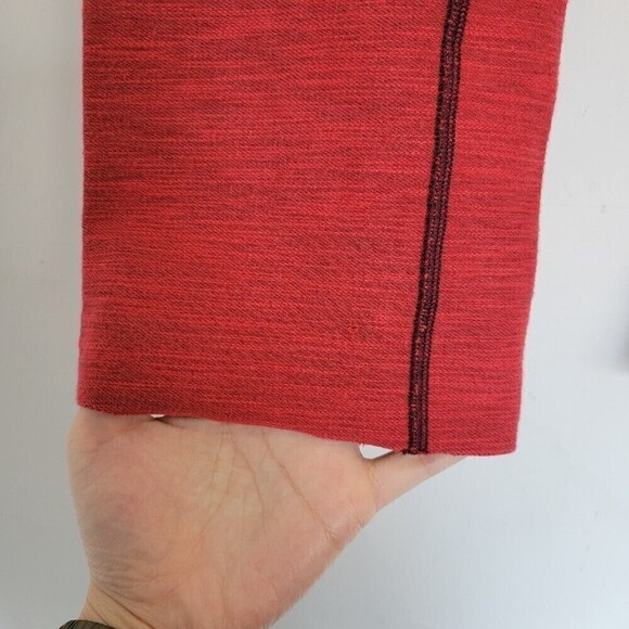 Lululemon Athletica Verve Cropped Red Deepest Cranberry Cut Off Raw Hem Pants 4 - Picture 9 of 14